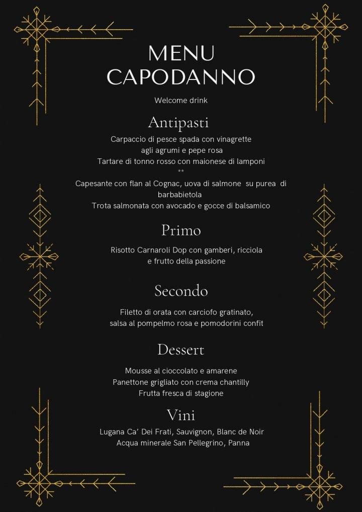 Menu Capodanno Elegante Classico Nero Oro (1) page 0001
