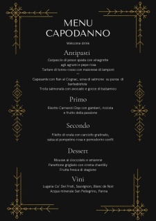 Menu Capodanno Elegante Classico Nero Oro (1) page 0001